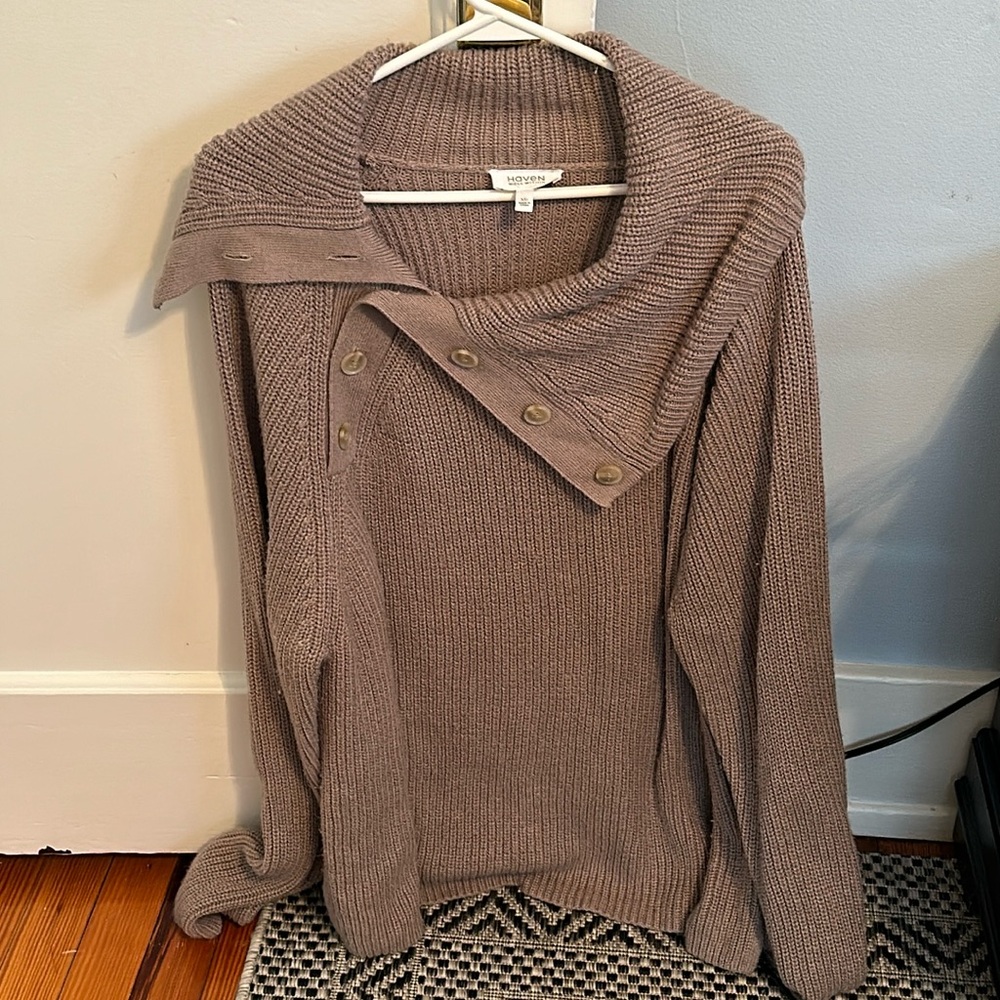 Haven Sweater with Button Neck Detailing  🪵